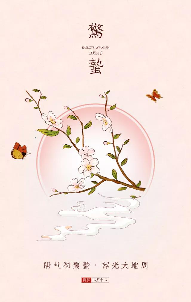 惊蛰图片配图海报大全带字简单,惊蛰祝福问候说说文案句子