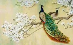 孔雀变成椰子树