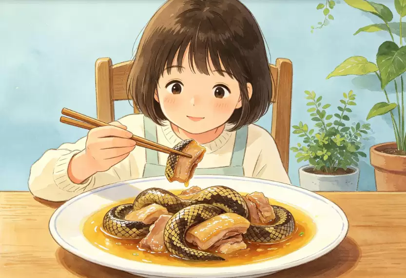 梦见吃蛇肉有什么吉凶预兆.jpg 梦见吃蛇肉有什么吉凶预兆.jpg