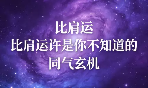 比肩运或许是你不知道的同气玄机.png 比肩运或许是你不知道的同气玄机.png